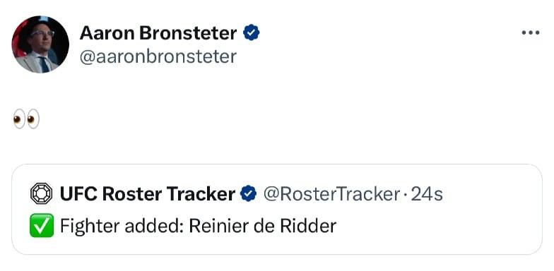 Reinier de Ridder has signed with the UFC