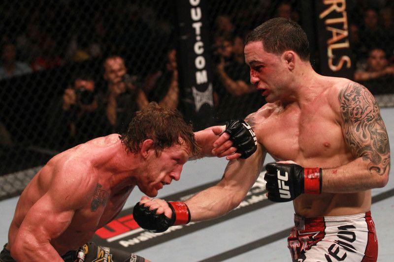  Frankie Edgar defeats Gray Maynard by knockout in their third meeting. Credit: Nick Laham - Zuffa LLC