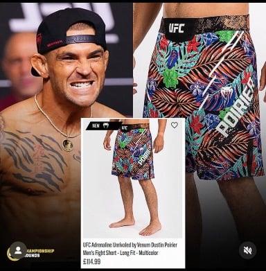 Is Dustin Poirier getting his own custom shorts? 