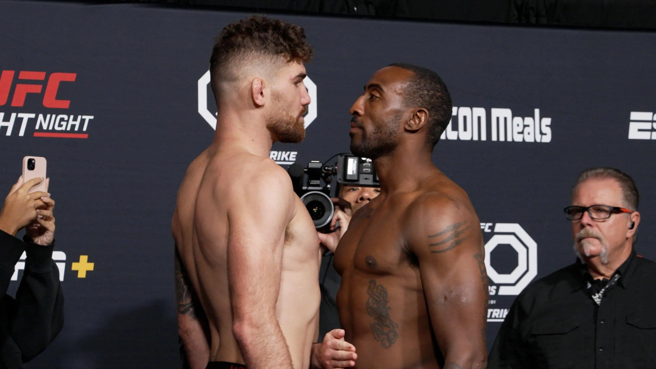 Josh Fremd and Jamie Pickett face off. Photo by MMAJunkie.