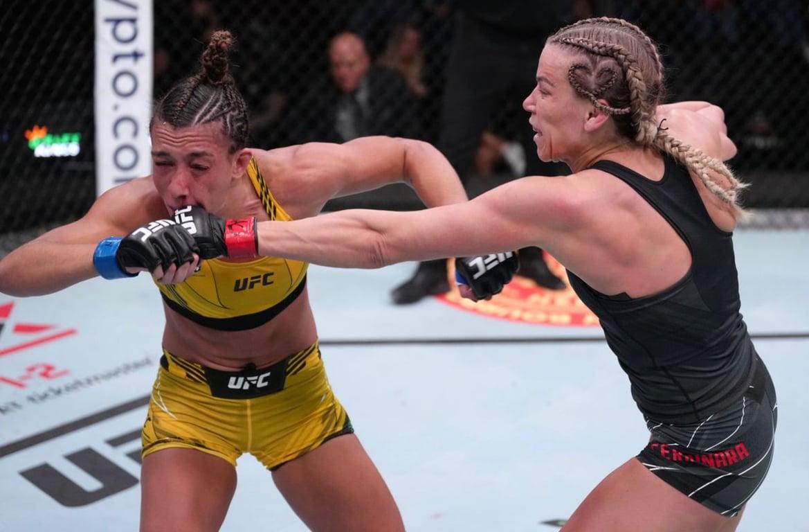 Chookagian earns a difficult win vs Ribas. Credits to: Jeff Bottari/Zuffa LLC