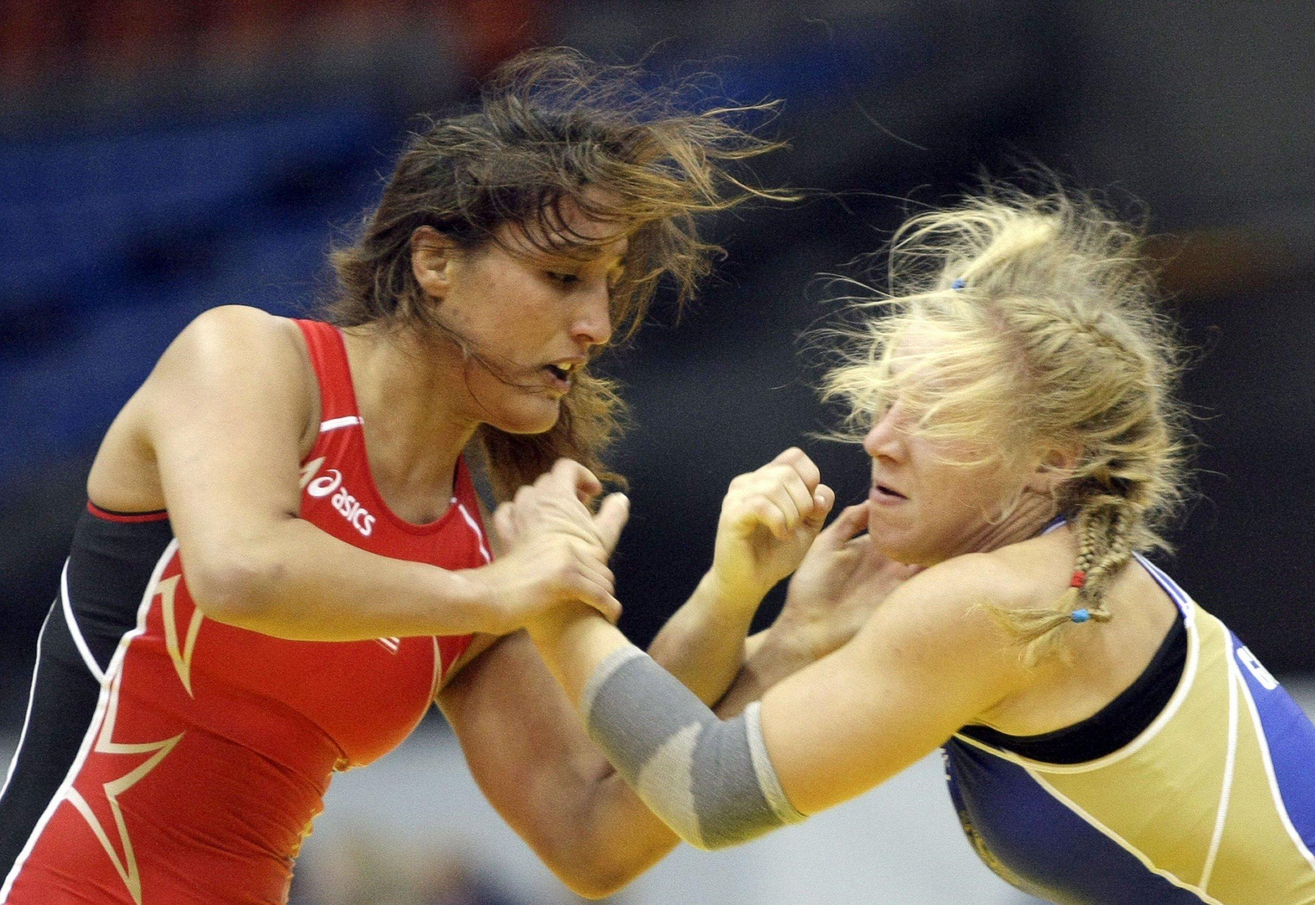 Tatiana Suarez during her wrestling career. Photo by Bleacher Report.