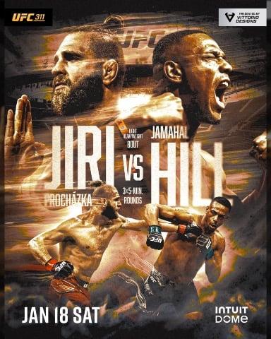 Poster I made for UFC 311! Who do you think comes out on top?