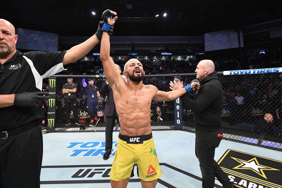 Deiveson Figueiredo after finally defeating Brandon Moreno. Credits to: Josh Hedges-Zuffa LLC.