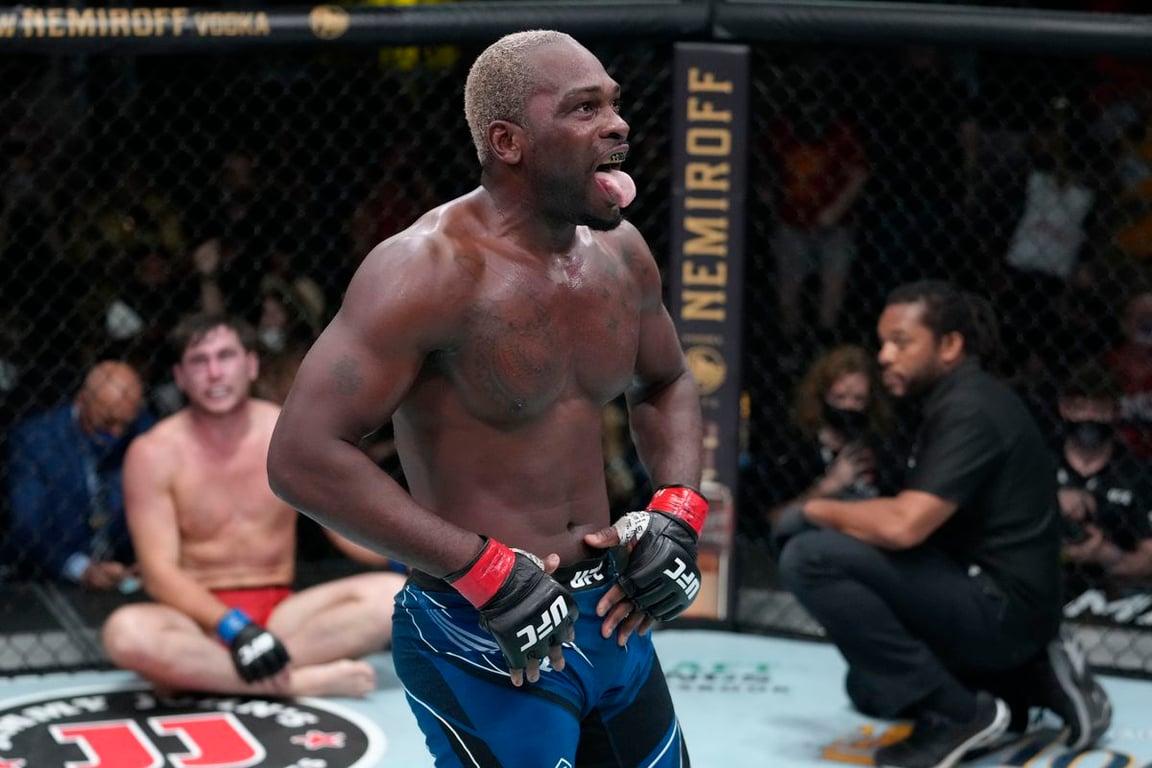 Derek Brunson after finishing Darren Till. Credits to: Jeff Bottari - Zuffa LLC.