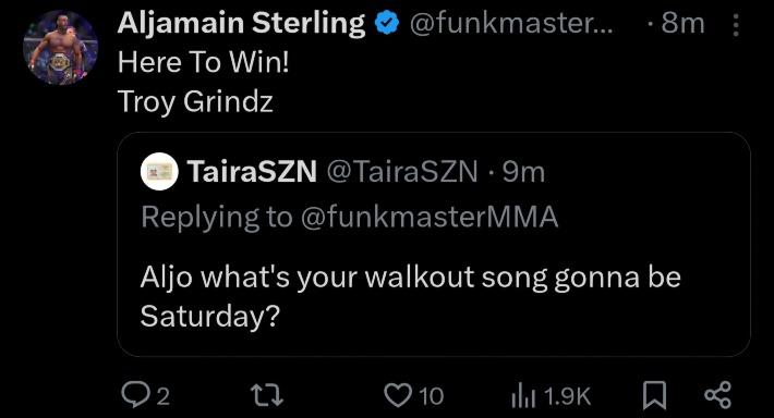 Aljo told me what his UFC 310 walkout will be