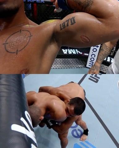 Igor Severino was disqualified for BITING Andre Lima