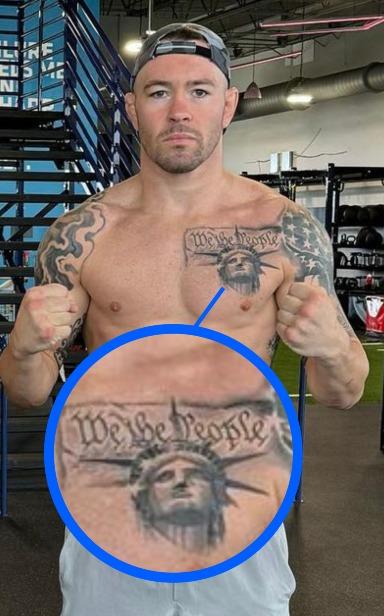 Colby Covington gets a tattoo of the Statue of Liberty