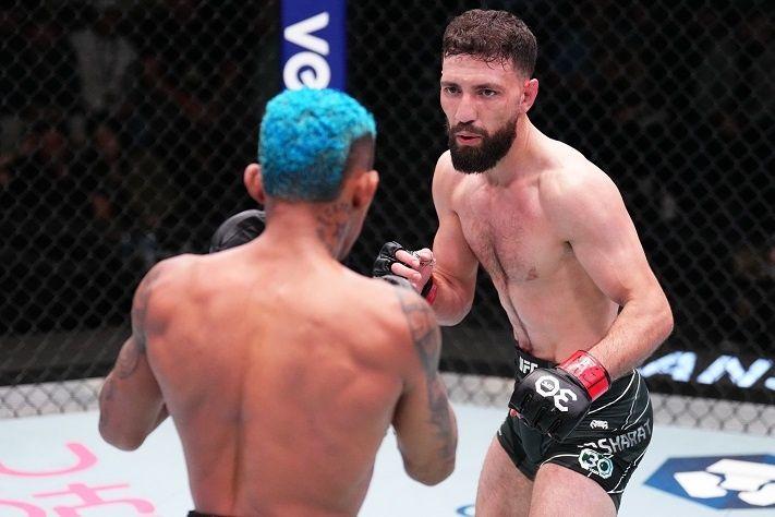 Basharat in his fight against Mateus Mendonca. Photo by Chris Unger, Zuffa LLC.