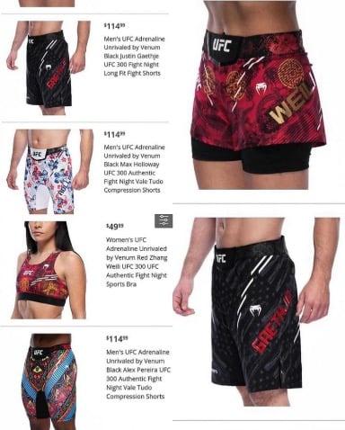 New Fighter Uniforms for UFC 300? (via @wicked.mma/Instagram)