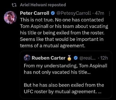 DEBUNKED: Aspinall is not vacating or stripped 