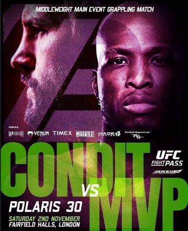 Carlos Condit VS MVP is booked for a GRAPPLING match on November 2nd
