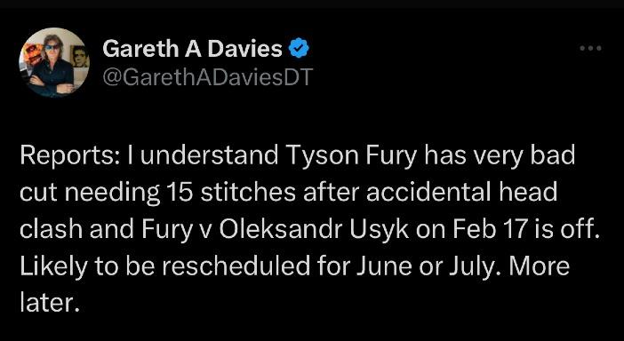 Tyson Fury vs Oleksandr Usyk is off