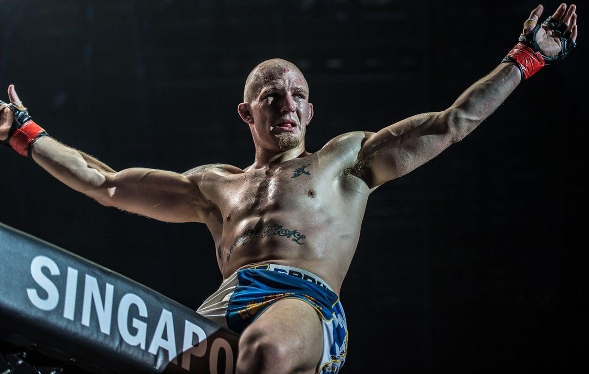 Zebastian Kadestam after a knockout win. Credits to: ONE Championship.