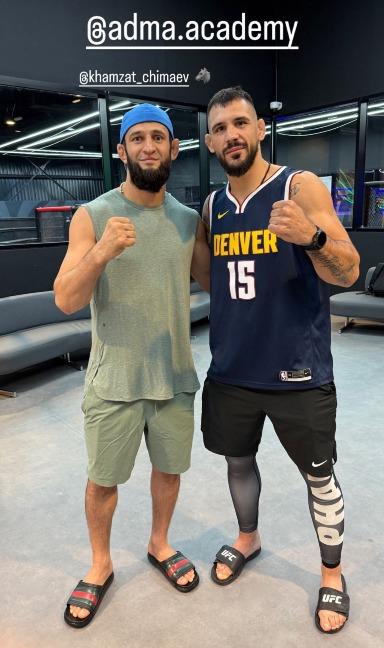 Chimaev and Rakic are training together ahead of their upcoming fights.