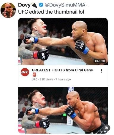 UFC edited photo of gane 😂