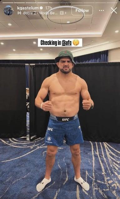 Kelvin Gastelum looking like he is lean enough to make weight ( and holding in a  💩 ) lol 