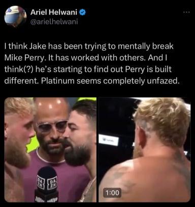 Does Mike Perry have the mental advantage over Jake Paul? 