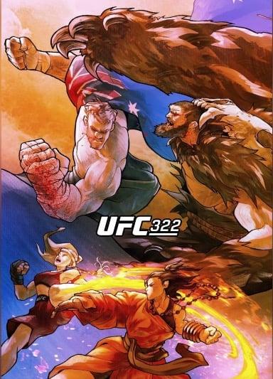 UFC 332 X Street Fighter poster by @warrickwong on Instagram
