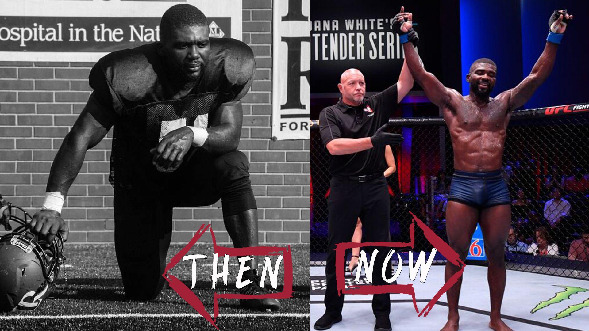 Impa's athletic career started on the football field. Photo by Lenoir-Rhyne Athletics.