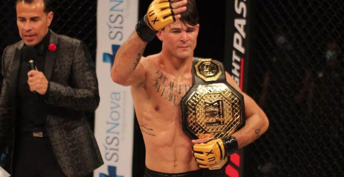 Diego Lopes parading his Lux Fight Leauge Championship belt. Credits to: Lux Fight Leauge.