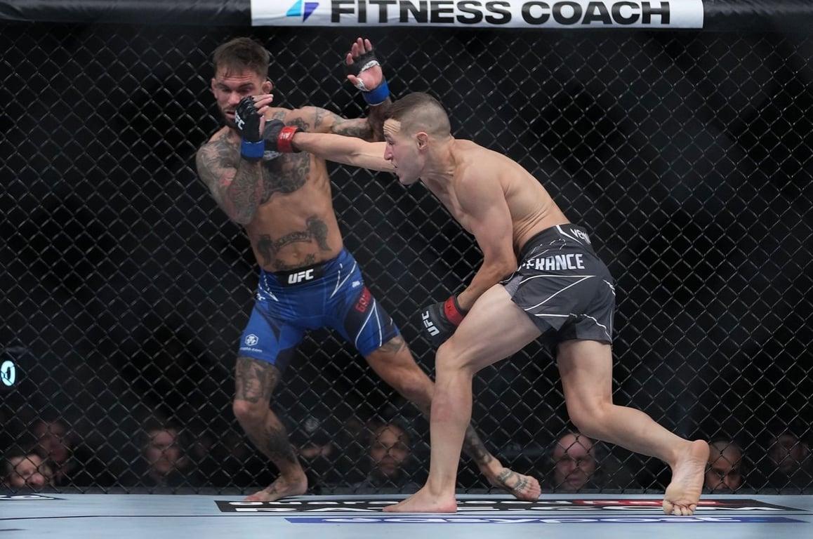 Kai Kara-France spoils the Flyweight debut of Cody Garbrandt. Credits to: Stephen R. Sylvanie-USA TODAY Sports