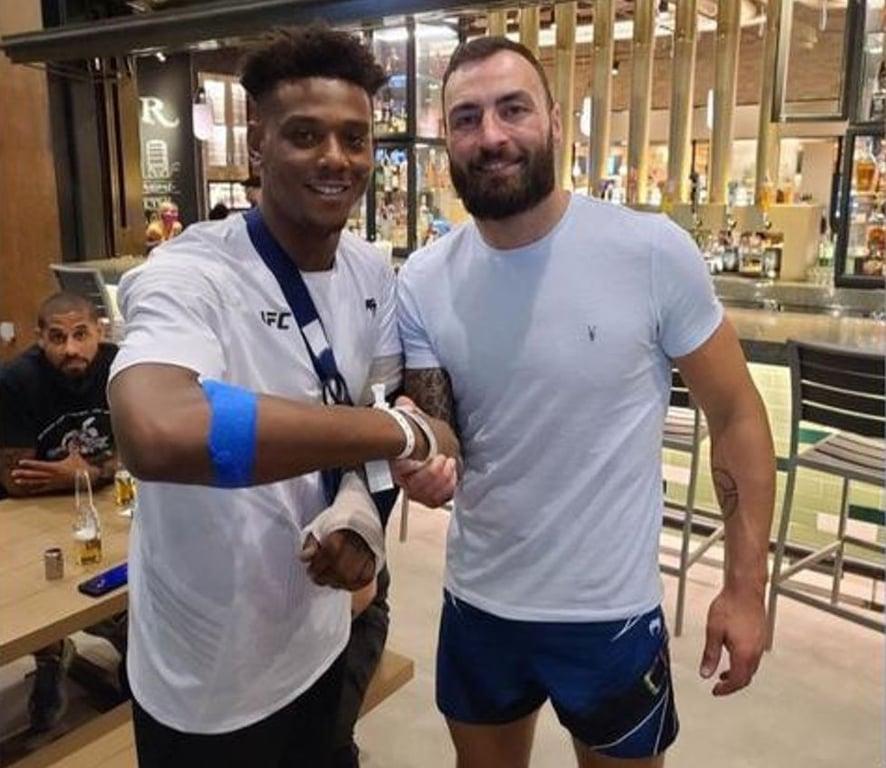 Jamahal Hill and Paul Craig after their fight