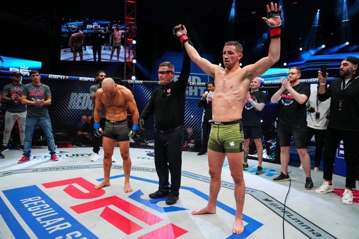Brendan Loughnane wins. Credits to: PFL.