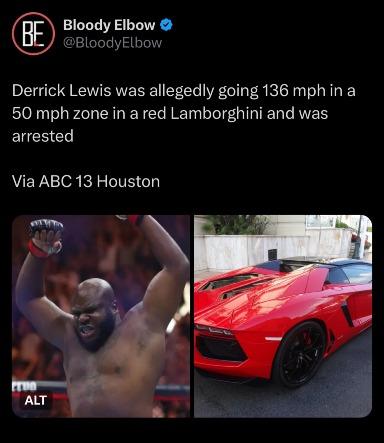 Derrick Lewis arrested 4 days before fighting Jailton Almeida