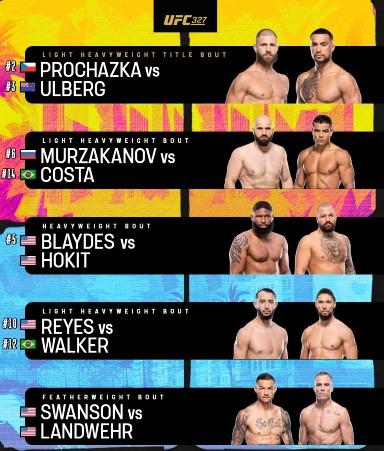 UFC 327 (Main Card)~ Miami FL~ Who you got?