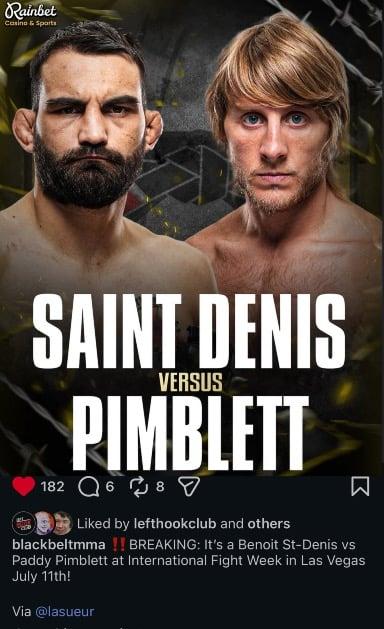 Paddy vs BSD at int fight week!