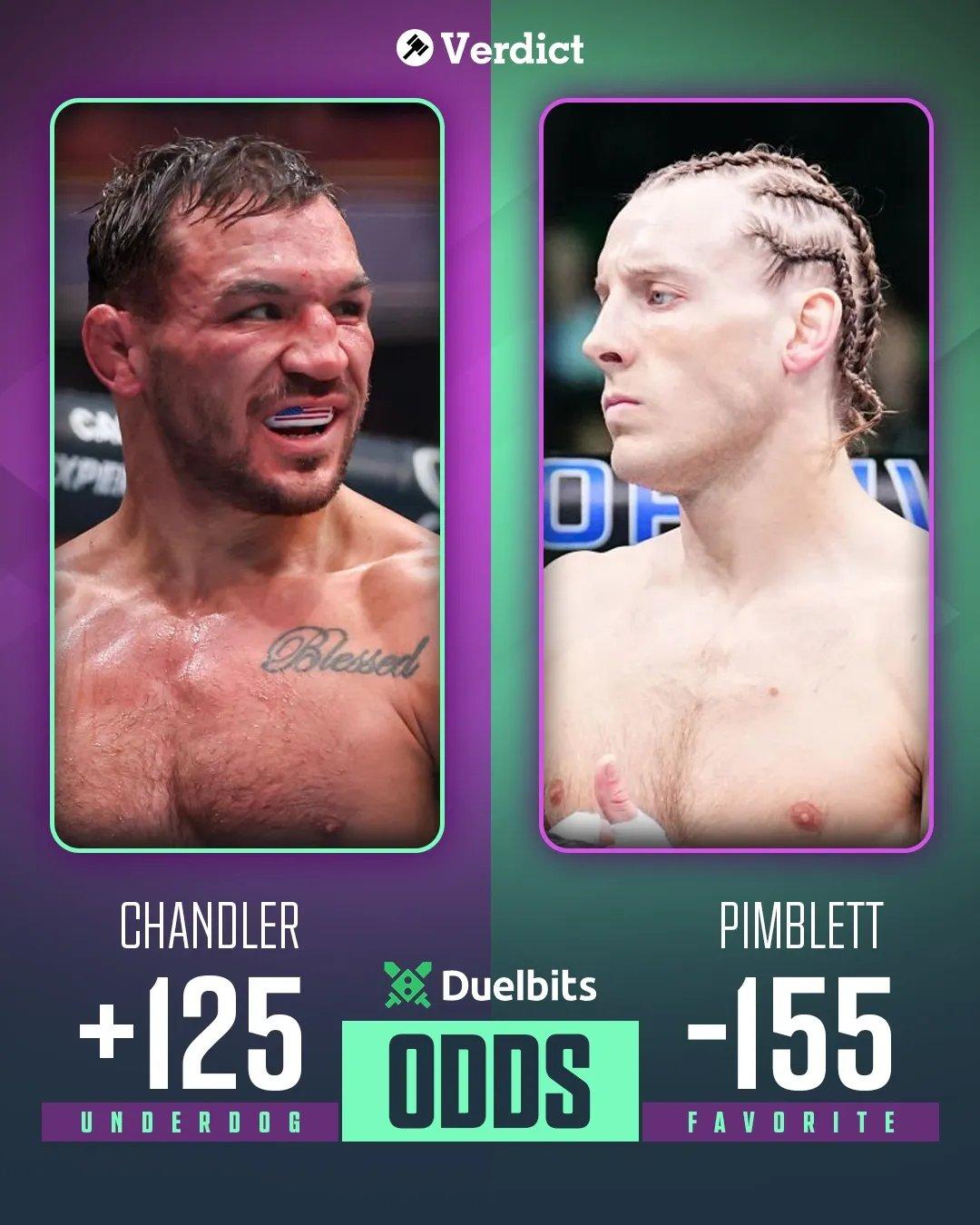 Michael Chandler is the UNDERDOG against Paddy Pimblett 😲 (Odds via Duelbits)