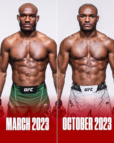 Kamaru Usman's body at Welterweight vs. Middleweight