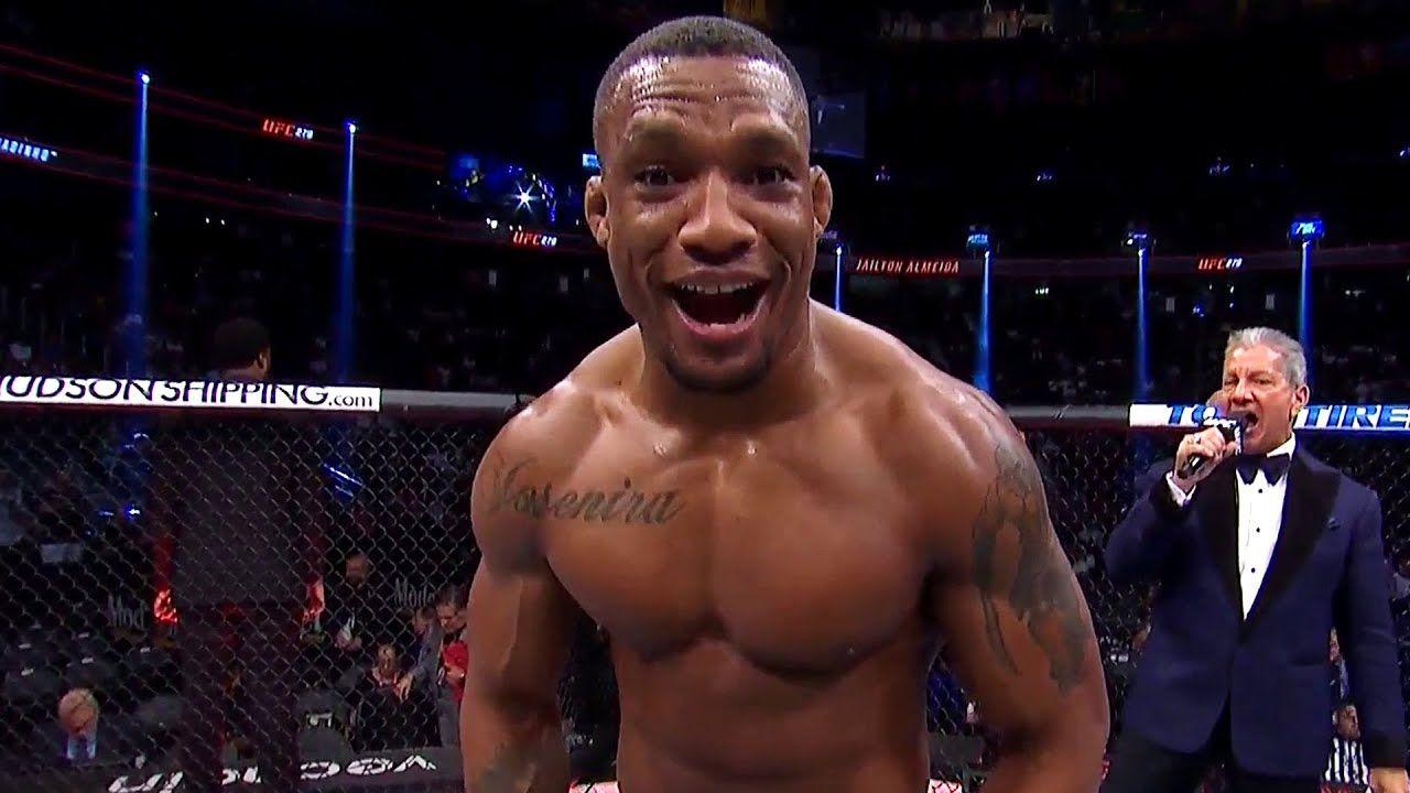 Almeida following his win at UFC 279. Photo by UFC Youtube.