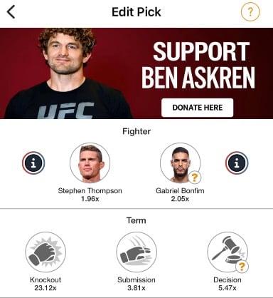 You guys realize Bonfim is a huge favorite in this fight right?