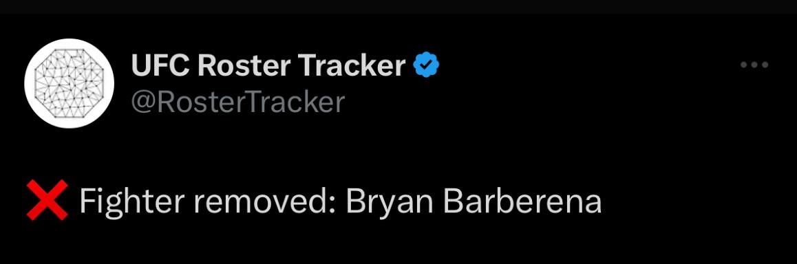 Bryan Barberena has been released by the UFC