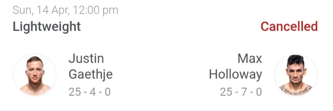 Gaethje vs Holloway canceled? Did Google leak the script? What do you guys think?