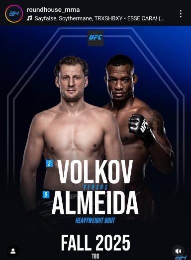 Good matchup. What's your picks ?? Volkov vs jailton Almeida 