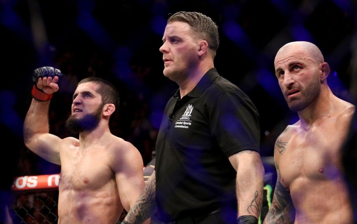 Islam Makhachev defeats Alex Volkanovski by unanimous decision at UFC 284 in Perth. Credits to: Jasmin Frank-USA TODAY Sports/Zuffa LLC.