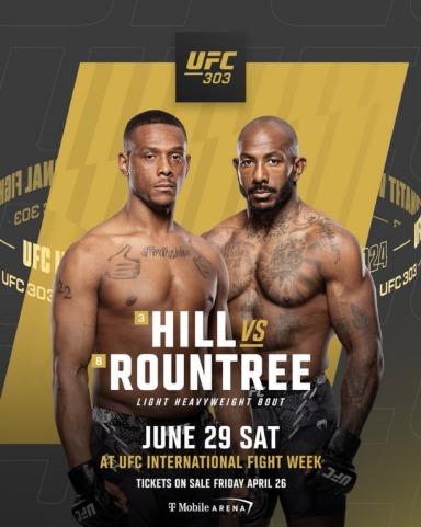 Jamahal Hill vs. Khalil Rountree set for UFC 303