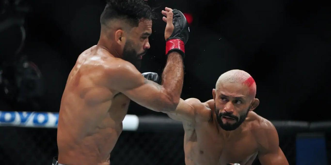 Deiveson Figueiredo punching Rob Font in his last fight. Credits to: Dustin Safranek - USA TODAY Sports.