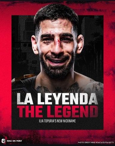 Ilia Topuria’s new nickname is “La Leyenda”