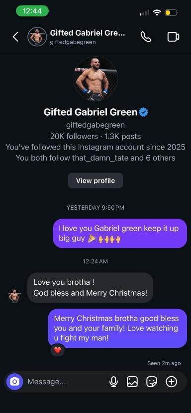 Breaking  news: Crangus McUFC and Gabriel green are best friends now! 👀👀
