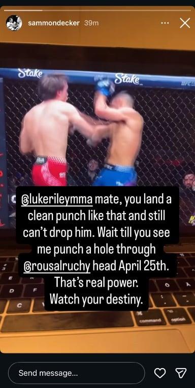 Samuel bark calls out Luke Riley…