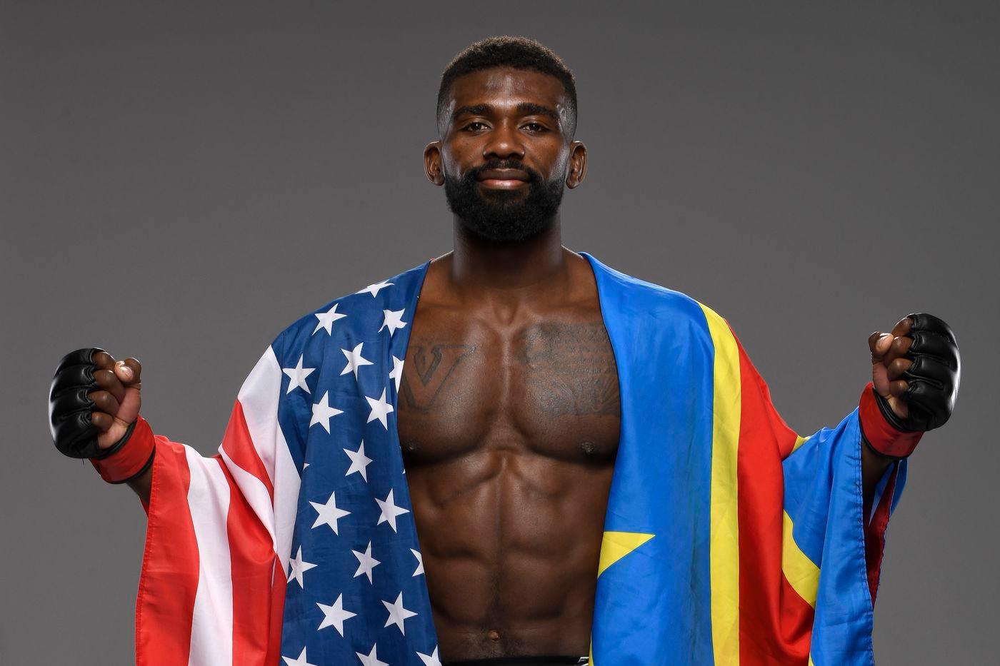 During his UFC run, Impa's father sewed the flags together for him. Photo by MMA Mania.