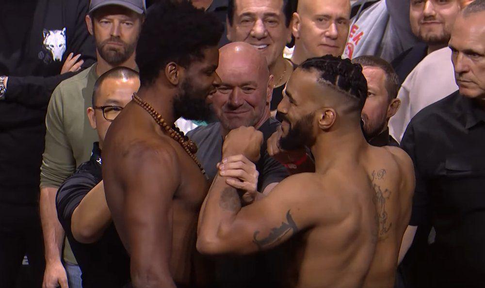 Kennedy Nzechukwu and Devin Clark face off. Photo by Jed I. Goodman.