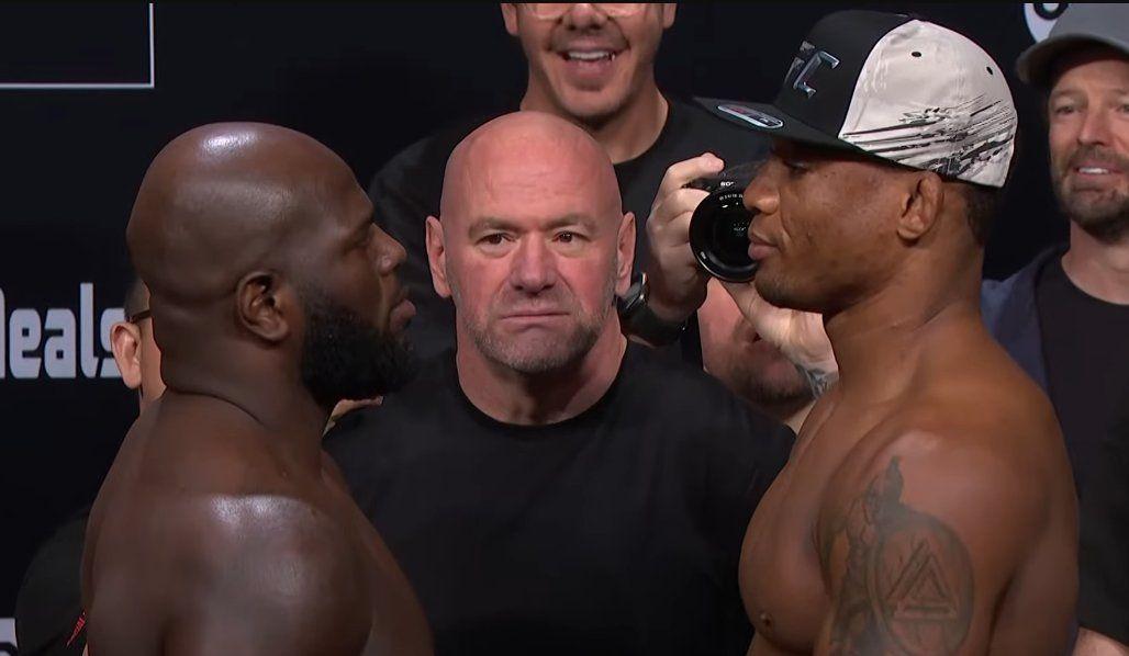 Jairzinho Rozenstruik faces off against Jailton Almeida. Photo by Jed I. Goodman.