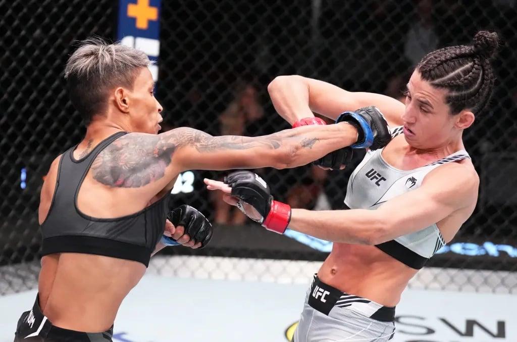 Marina Rodriguez facing off against Amanda Lemos in their main event headliner. Credits to: Chris Unger - Zuffa LLC.