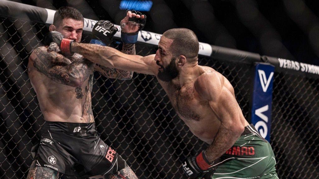 Belal Muhammad vs. Sean Brady at UFC 280. Credits to: Zuffa LLC.