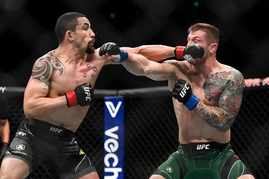 Robert Whittaker outclassing Marvin Vettori in Paris. Credits to: Haljestam - USA TODAY Sports.
